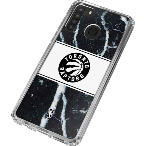NBA Toronto Raptors Marble Galaxy A21 Clear Case