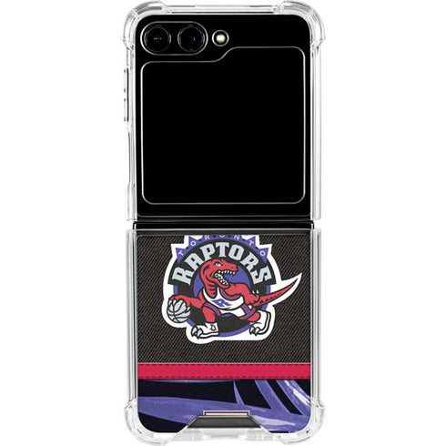 NBA Toronto Raptors Retro Palms Galaxy Z Flip5 5G Clear Case
