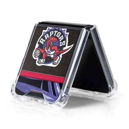 NBA Toronto Raptors Retro Palms Galaxy Z Flip5 5G Clear Case