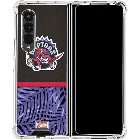 NBA Toronto Raptors Retro Palms Galaxy Z Fold4 5G Clear Case