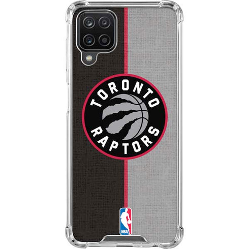 NBA Toronto Raptors Split Canvas Galaxy A12 Clear Case