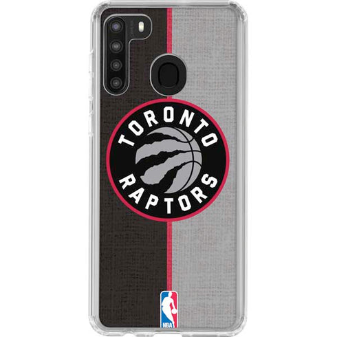 NBA Toronto Raptors Split Canvas Galaxy A21 Clear Case