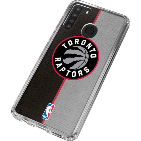 NBA Toronto Raptors Split Canvas Galaxy A21 Clear Case