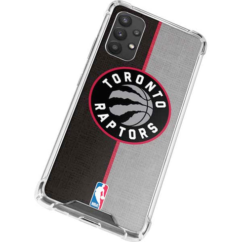 NBA Toronto Raptors Split Canvas Galaxy A32 5G Clear Case