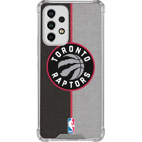 NBA Toronto Raptors Split Canvas Galaxy A53 5G Clear Case