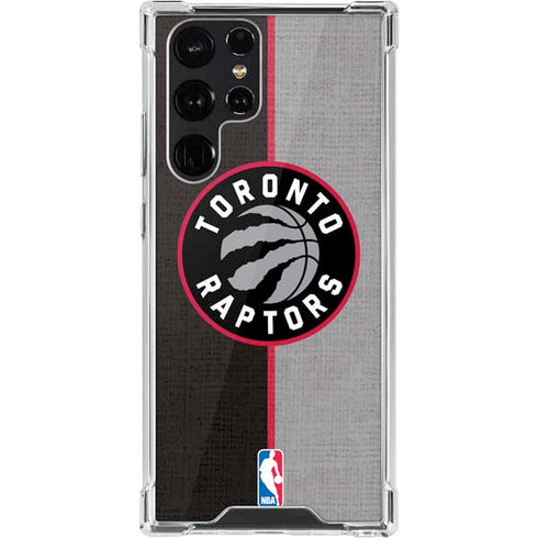 NBA Toronto Raptors Split Canvas Galaxy S22 Ultra Clear Case