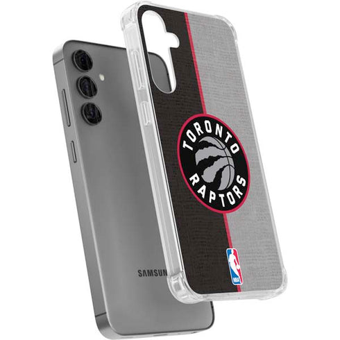 NBA Toronto Raptors Split Canvas Galaxy S24 Plus Clear Case