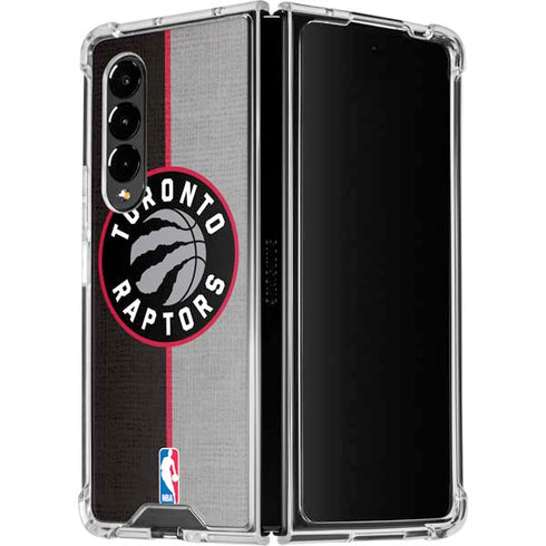 NBA Toronto Raptors Split Canvas Galaxy Z Fold4 5G Clear Case