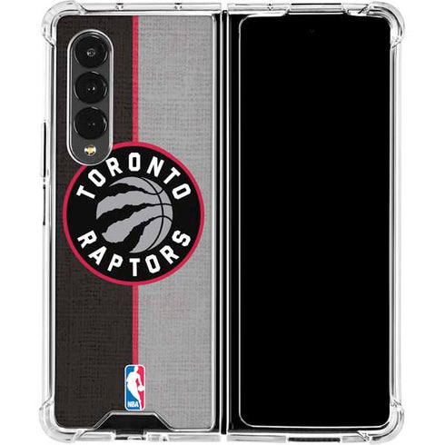 NBA Toronto Raptors Split Canvas Galaxy Z Fold4 5G Clear Case