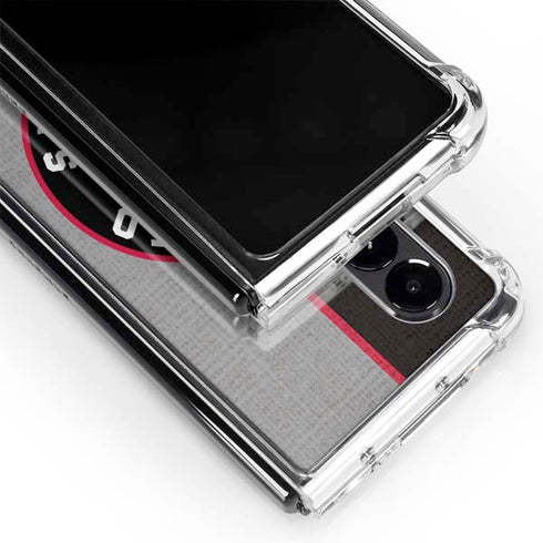 NBA Toronto Raptors Split Canvas Galaxy Z Fold4 5G Clear Case