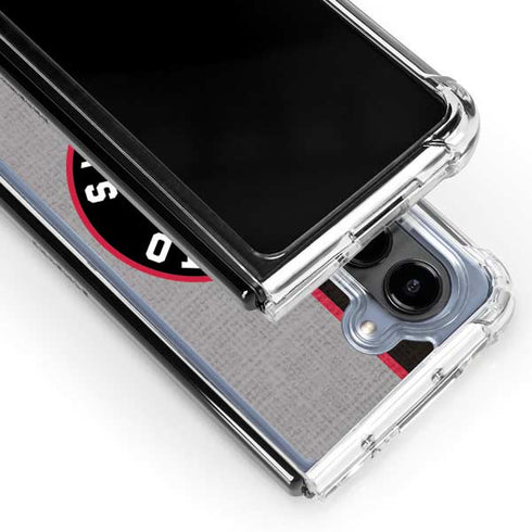 NBA Toronto Raptors Split Canvas Galaxy Z Fold5 5G Clear Case