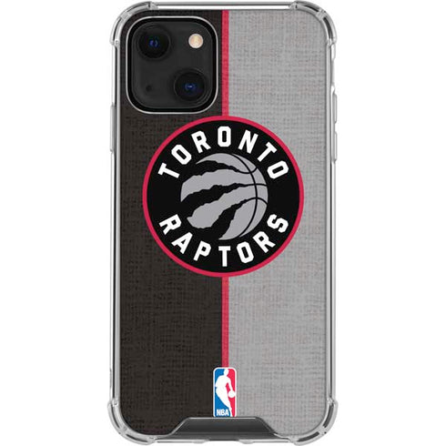 NBA Toronto Raptors Split Canvas iPhone 14 Clear Case