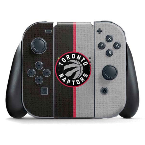 NBA Toronto Raptors Split Canvas Nintendo Switch (2017-2021) Joy-Con Controller Skin