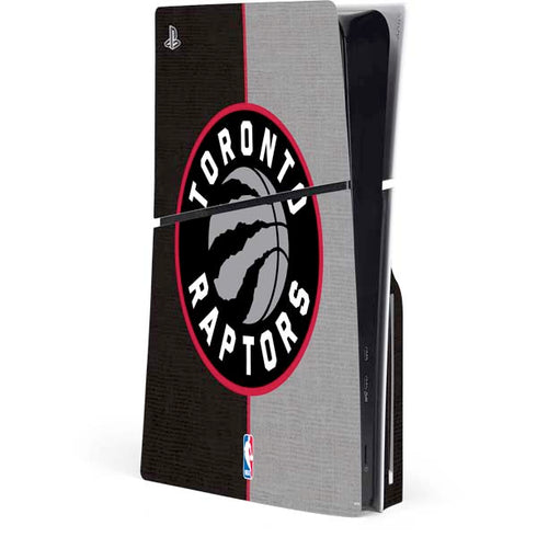 NBA Toronto Raptors Split Canvas PS5 Slim Disk Console Skin