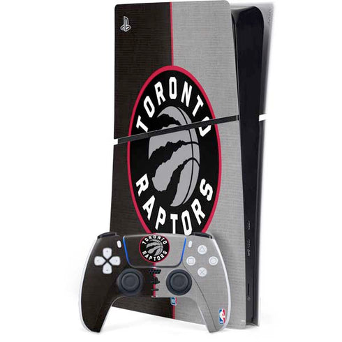 NBA Toronto Raptors Split Canvas PS5 Slim Digital Edition Bundle Skin