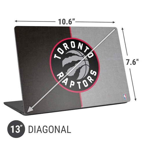 NBA Toronto Raptors Split Canvas Universal Laptop 13in (10.6 x 7.6in) Skin