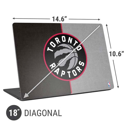 NBA Toronto Raptors Split Canvas Universal Laptop 18in (14.6 x 10.6in) Skin