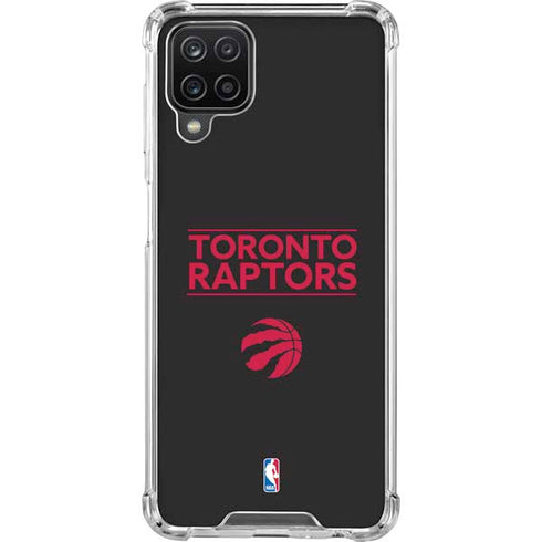 NBA Toronto Raptors Standard - Black Galaxy A12 Clear Case