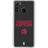 NBA Toronto Raptors Standard - Black Galaxy A21 Clear Case