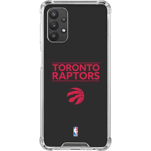 NBA Toronto Raptors Standard - Black Galaxy A32 5G Clear Case