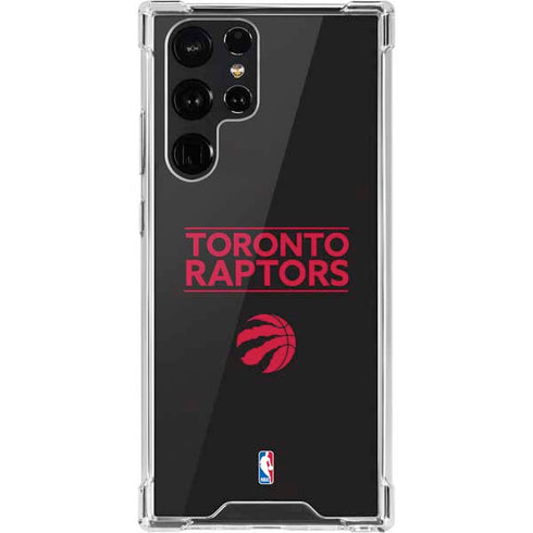 NBA Toronto Raptors Standard - Black Galaxy S22 Ultra Clear Case