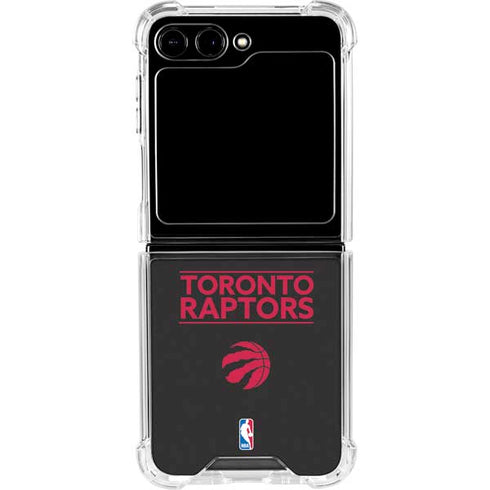 NBA Toronto Raptors Standard - Black Galaxy Z Flip5 5G Clear Case