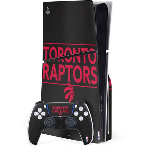 NBA Toronto Raptors Standard - Black PS5 Slim Disk Bundle Skin