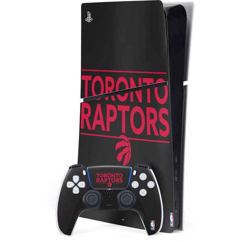 NBA Toronto Raptors Standard - Black PS5 Slim Digital Edition Bundle Skin
