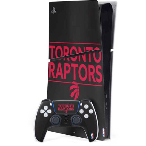 NBA Toronto Raptors Standard - Black PS5 Slim Digital Edition Console Skin