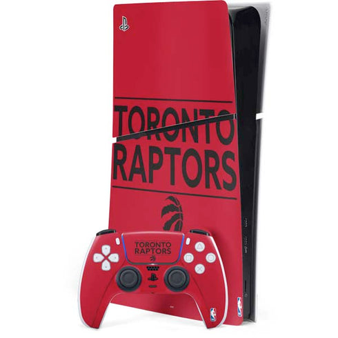 NBA Toronto Raptors Standard - Red PS5 Slim Digital Edition Bundle Skin