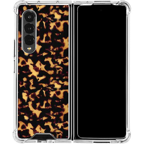 Tortoise Shell Galaxy Z Fold4 5G Clear Case