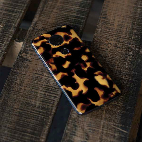 Tortoise Shell Moto E5 Plus Skin