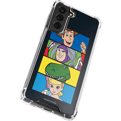 Disney Toy Story Character Grid Galaxy S21 FE Clear Case