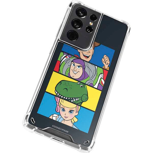 Disney Toy Story Character Grid Galaxy S21 Ultra 5G Clear Case