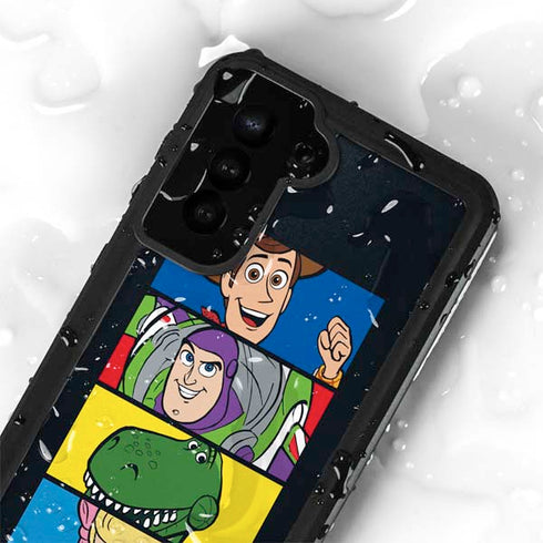 Disney Toy Story Character Grid Galaxy S23 Waterproof Case