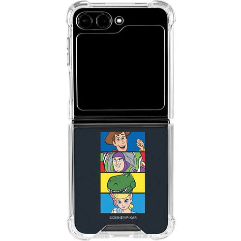 Disney Toy Story Character Grid Galaxy Z Flip5 5G Clear Case