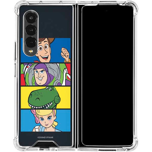 Disney Toy Story Character Grid Galaxy Z Fold4 5G Clear Case