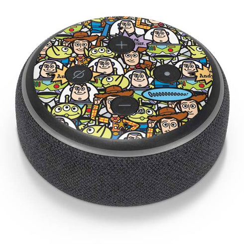 Disney Toy Story Characters Collage Pattern Amazon Echo Dot Skin
