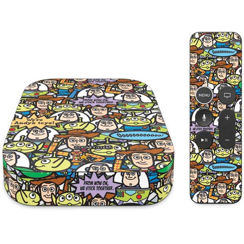 Disney Toy Story Characters Collage Pattern Apple TV Skin