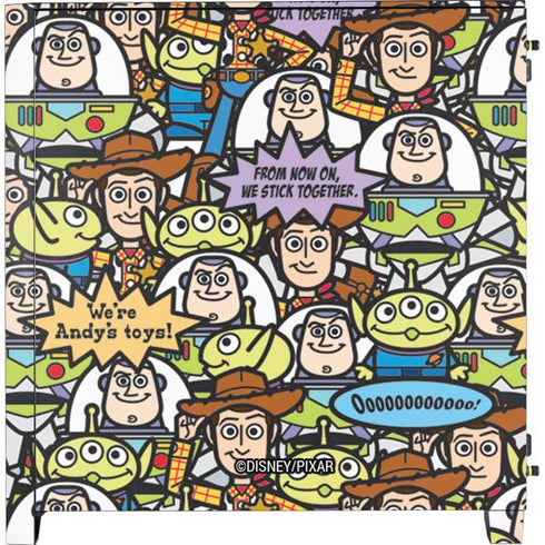 Disney Toy Story Characters Collage Pattern Corsair 4000D Tempered Glass Mid-Tower ATX Case Skin