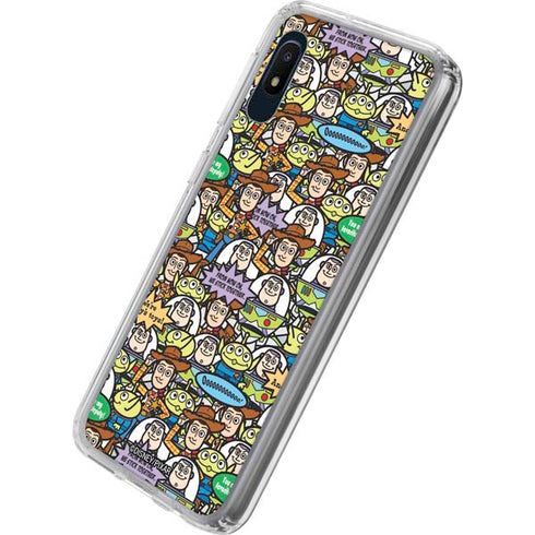 Disney Toy Story Characters Collage Pattern Galaxy A10e Clear Case