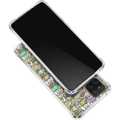 Disney Toy Story Characters Collage Pattern Galaxy A12 Clear Case