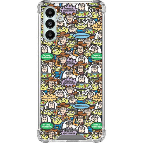 Disney Toy Story Characters Collage Pattern Galaxy A13 5G Clear Case