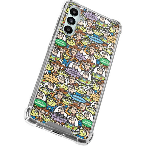 Disney Toy Story Characters Collage Pattern Galaxy A15 5G Clear Case