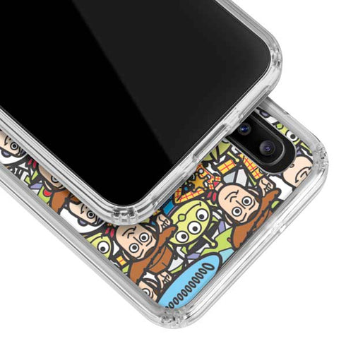 Disney Toy Story Characters Collage Pattern Galaxy A20 Clear Case