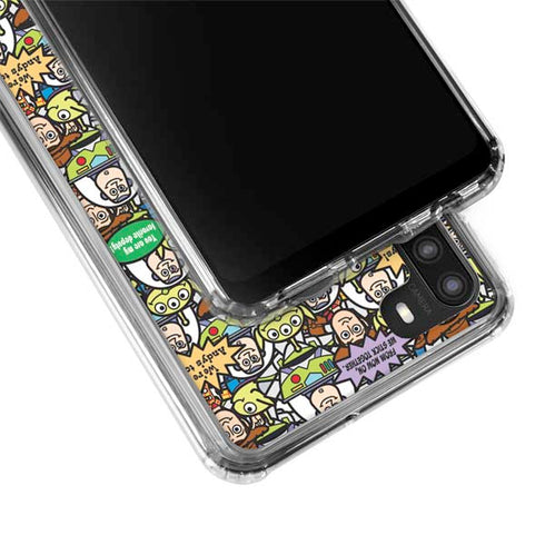 Disney Toy Story Characters Collage Pattern Galaxy A21 Clear Case