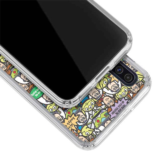 Disney Toy Story Characters Collage Pattern Galaxy A50 Clear Case