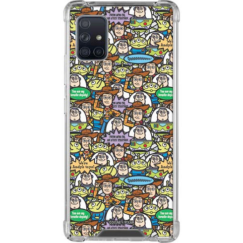 Disney Toy Story Characters Collage Pattern Galaxy A51 5G Clear Case