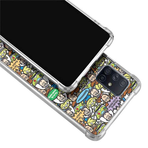 Disney Toy Story Characters Collage Pattern Galaxy A71 5G Clear Case