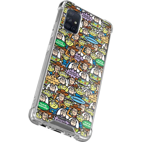 Disney Toy Story Characters Collage Pattern Galaxy A71 5G Clear Case